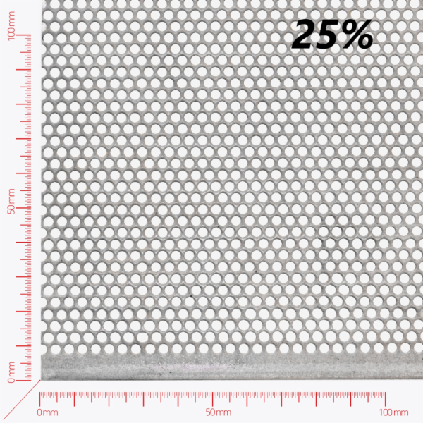 Děrovaný plech; děrování kruhové přesazené; otvor 3mm; rozteč 4mm